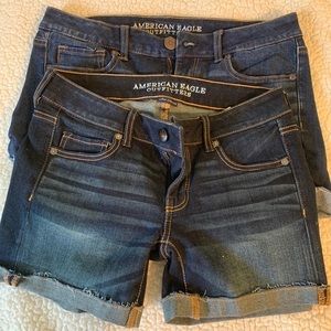 TWO Size 4 and 6 American Eagle Denim Shorts